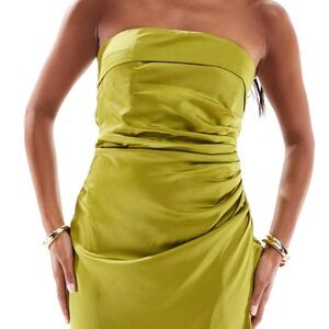 ASOS NEW Elegant Green Satin Gown